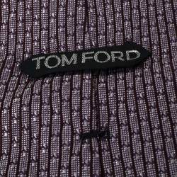 مملوكة مسبقًا ربطة عنق توم فورد تراديشونال حرير منقوش بنفسجي مخطط