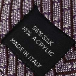 مملوكة مسبقًا ربطة عنق توم فورد تراديشونال حرير منقوش بنفسجي مخطط