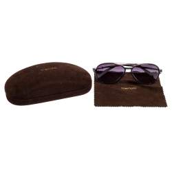 Tom Ford Black Acetate Romane TF149 Gardient Aviator Sunglasses