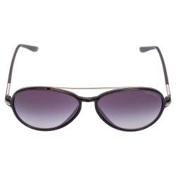 Tom Ford Black Acetate Romane TF149 Gardient Aviator Sunglasses