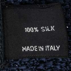 Tom Ford Navy Blue Silk Knit Tie