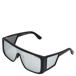 Pre Owned Tom Ford Black / Smoke Mirrored FT0710 Atticus Shield Sunglasses