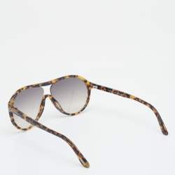 Pre Owned Tom Ford Havana/ Brown Gradient TF443 Edison Pilot Sunglasses