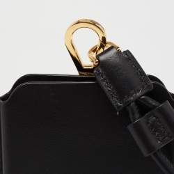 Tom Ford Black Leather iPhone Case With Neck Strap
