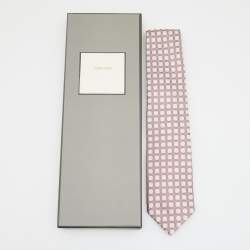 Pre Owned Tom Ford Pale Pink Polka Dot Jacquard Silk Tie