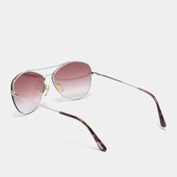 Pre Owned Tom Ford Pink Mirrored Margret 02 TF 566 Sunglasses