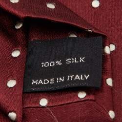 Tom Ford Burgundy Polka Dot Silk Jacquard Tie