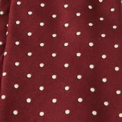 Tom Ford Burgundy Polka Dot Silk Jacquard Tie