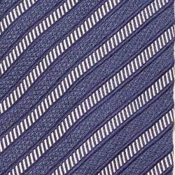 Pre Owned Tom Ford Dark Blue Diagonal Striped Cotton & Silk Tie