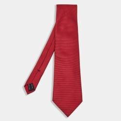 Tom Ford Red Striped Silk Tie