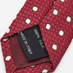 Tom Ford Dark Pink Patterned Silk Tie
