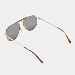 Pre Owned Tom Ford Gold Sean Mirrored Sunglasses
