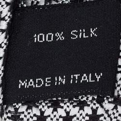 Tom Ford White/Black Patterned Silk Traditional Tie 