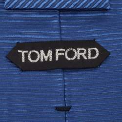 Tom Ford Blue Stripe Patterned Silk Tie