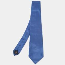 Tom Ford Blue Stripe Patterned Silk Tie