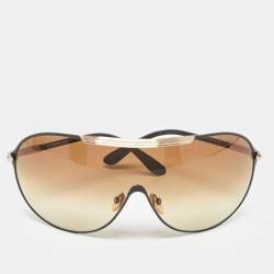 Tom Ford Brown Gradient Rex TF101 Shield Sunglasses
