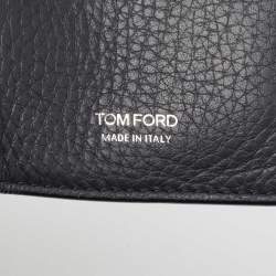 Tom Ford Navy Blue Leather Bifold Card Case