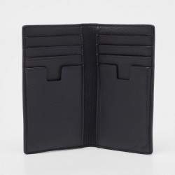 Tom Ford Navy Blue Leather Bifold Card Case