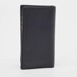 Tom Ford Navy Blue Leather Bifold Card Case