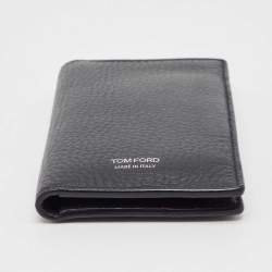 Tom Ford Navy Blue Leather Bifold Card Case