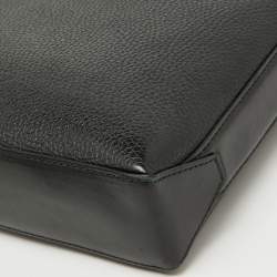 Tom Ford Black Grain Leather Messenger Bag