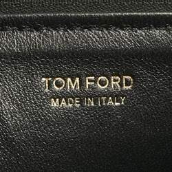 Pre Owned Tom Ford Black/Grey Denim Flat Zipped Pouch