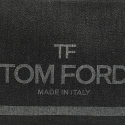 Pre Owned Tom Ford Black/Grey Denim Flat Zipped Pouch