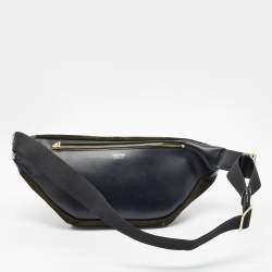 Pre Owned Tom Ford Buckley Olive Green/Black Leather and Suede Belt Bag