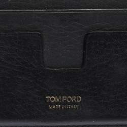 Tom Ford Black Leather T Line Card Holder