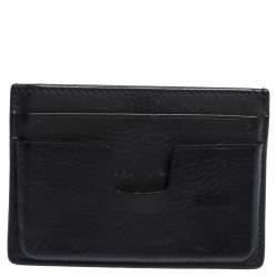 Tom Ford Black Leather T Line Card Holder