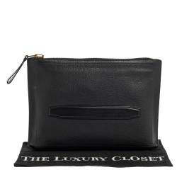 Tom Ford Black Grain Leather Buckley Zip Portfolio 