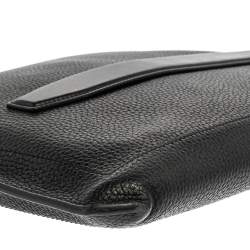 Tom Ford Black Grain Leather Buckley Zip Portfolio 