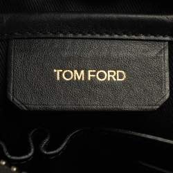 Tom Ford Black Grain Leather Buckley Zip Portfolio 