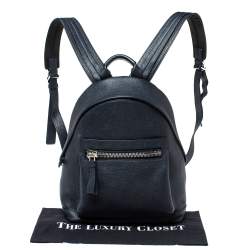Pre Owned Tom Ford Navy Blue Leather Buckley Backpack