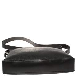 Pre Owned Tom Ford Black Grain Leather Messenger Bag