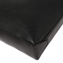 Pre Owned Tom Ford Black Grain Leather Messenger Bag