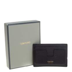 Tom Ford Dark Brown Leather Card Holder