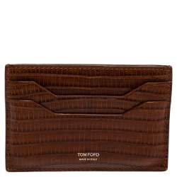 Tom Ford Brown Alligator Card Holder
