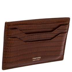 Tom Ford Brown Alligator Card Holder