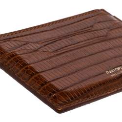 Tom Ford Brown Alligator Card Holder