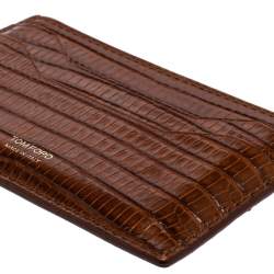 Tom Ford Brown Alligator Card Holder