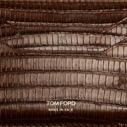 Tom Ford Brown Alligator Card Holder