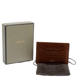Tom Ford Brown Alligator Card Holder