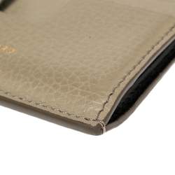 Tom Ford khaki Green Leather T Bar Card Holder
