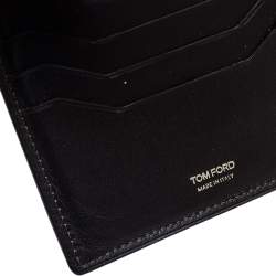 Tom Ford Black/Green Lizard Embossed Leather Bifold Wallet