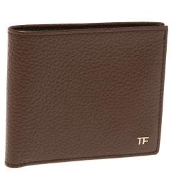 Tom Ford Brown Leather Bifold Wallet