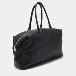 Tom Ford Black Leather Duffel Bag