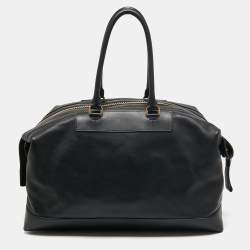 Tom Ford Black Leather Duffel Bag