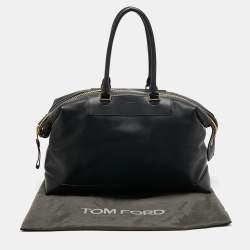 Tom Ford Black Leather Duffel Bag