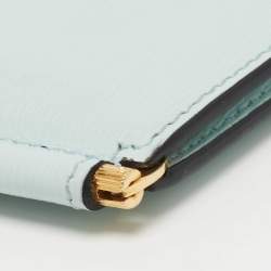Pre Owned Tom Ford Blue Leather Money Clip Wallet